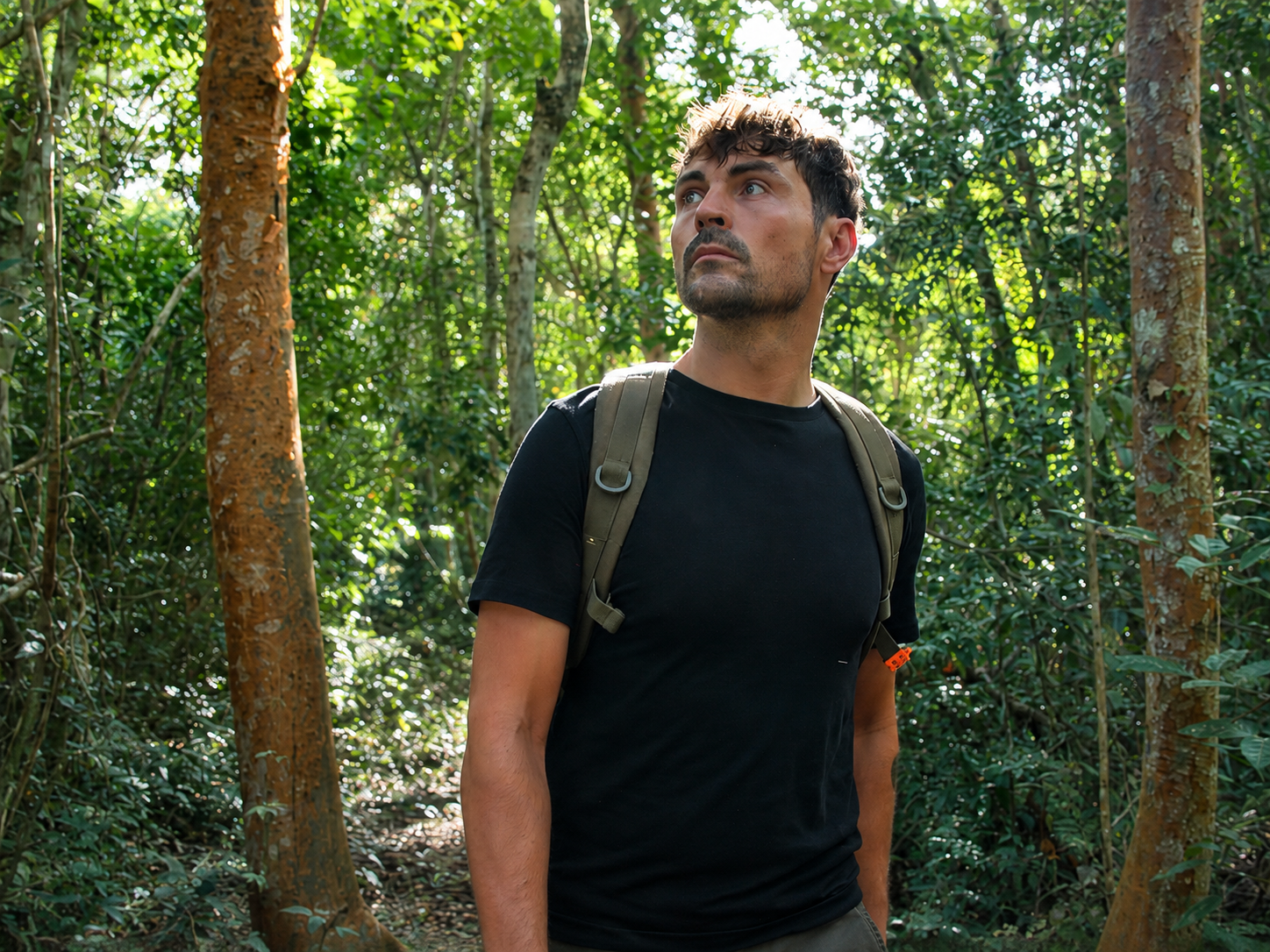 Dan O'Neill filming in Calakmul Biosphere Reserve, Mexico, for How to Live on Earth.