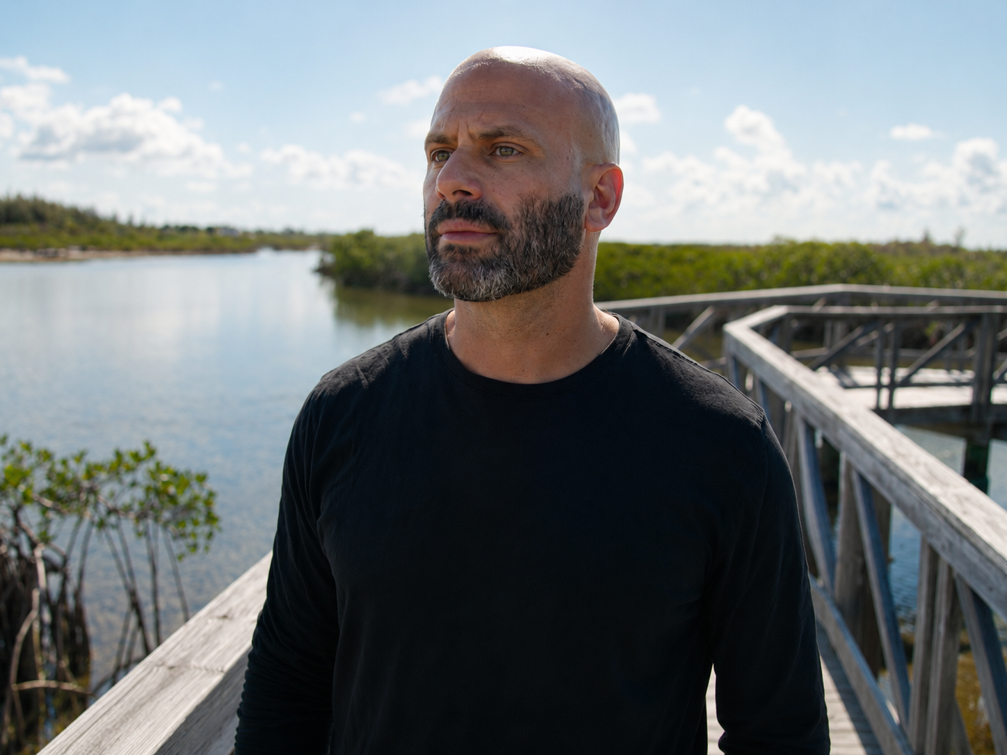 Sam Kass filming in the Bahamas for How to Live on Earth. 